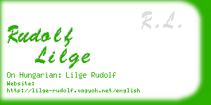 rudolf lilge business card